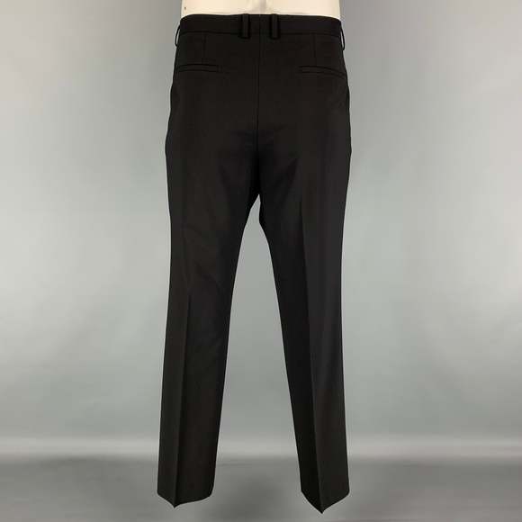 HUGO by HUGO BOSS Size 44 Black Virgin Wool Notch Lapel Suit - Picture 6 of 10